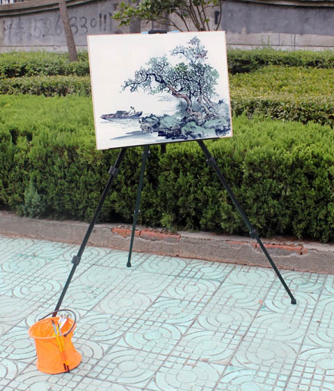 (image for) 1X Artist Black Aluminum Folding Easel + Carrying Case